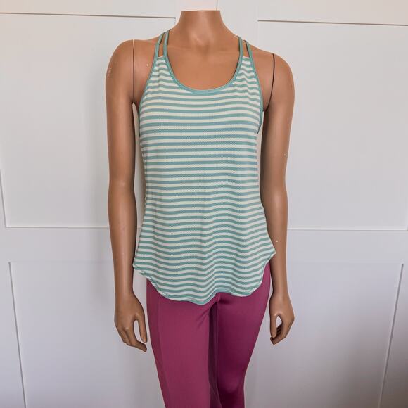 CALIA by Carrie Underwood, Move Stripe Racerback Athletic Tank-Blue Nile - Small - Picture 1 of 9